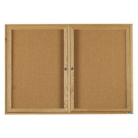 Aarco OBC3660R Red Oak Bulletin Board 60"W X 36"H Enclosed