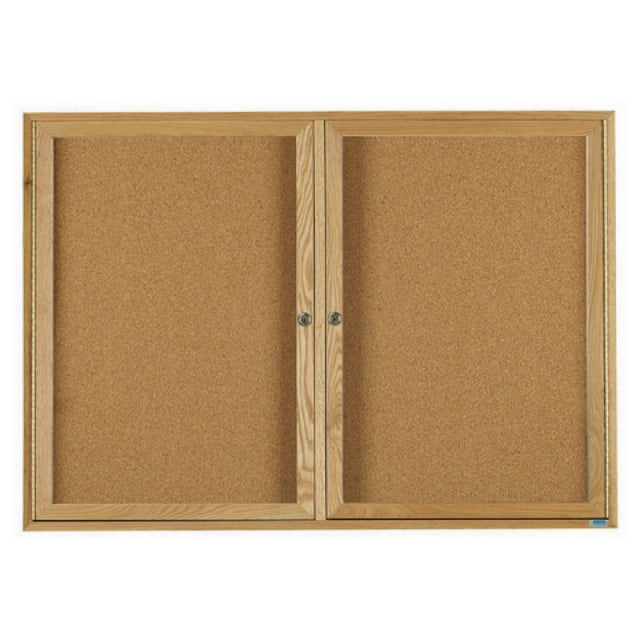 Aarco OBC3660R Red Oak Bulletin Board 60"W X 36"H Enclosed