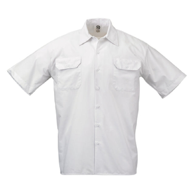 Mercer Culinary M60250WHL Metro Edge® Brewer/Work Shirt Unisex (7) Traditional Buttons