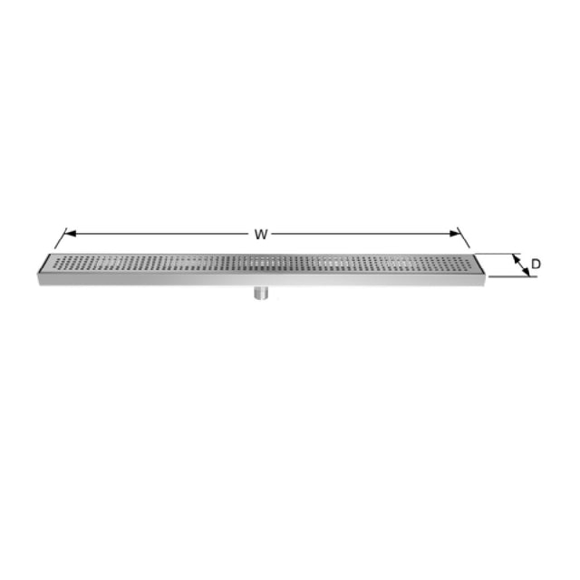 GSW USA WT-PS60S Optional Add-On Linear Drain 60" For Service Work Table