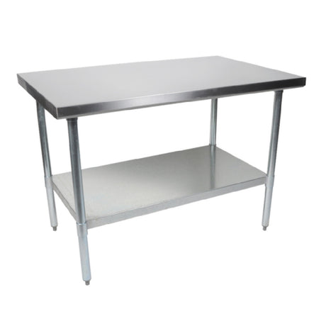 John Boos FBLG2424 Economy Work Table 24"W X 24"D 18/430 Stainless Steel Flat Top