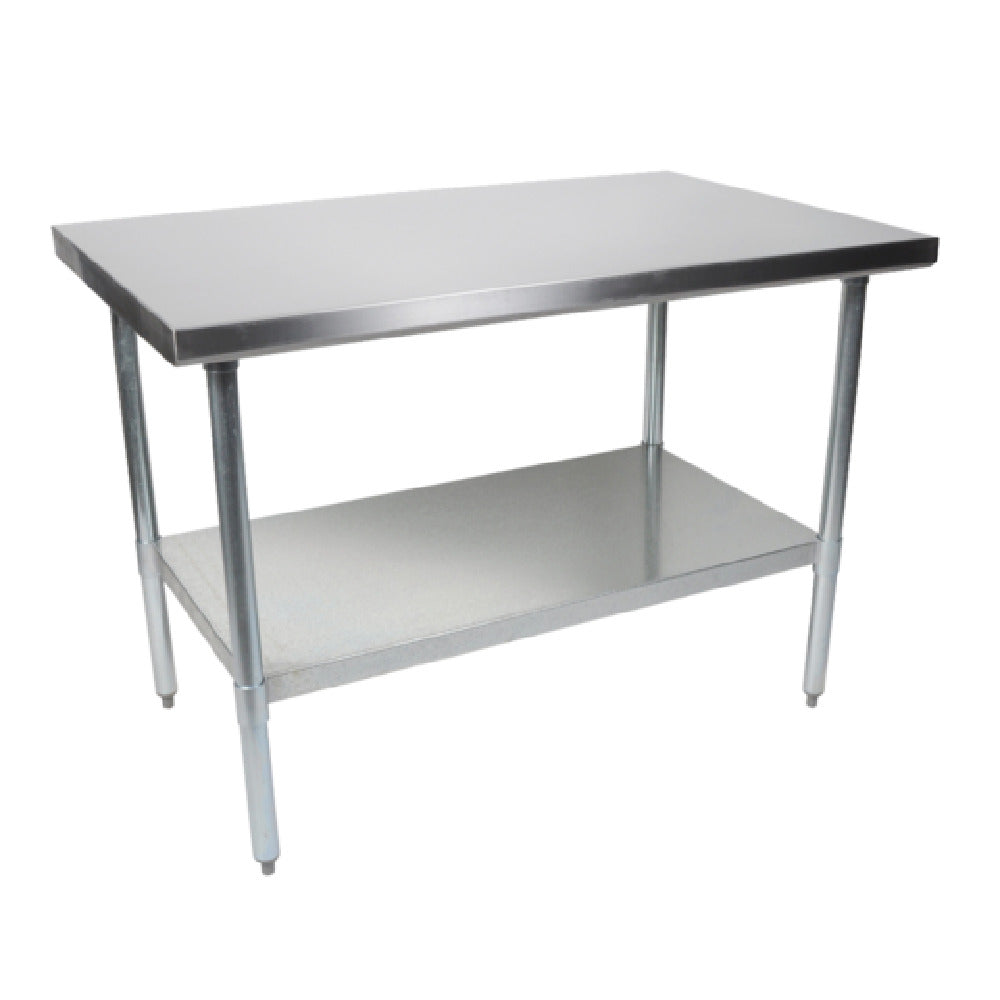 John Boos FBLG9630 Economy Work Table 96"W X 30"D 18/430 Stainless Steel Flat Top