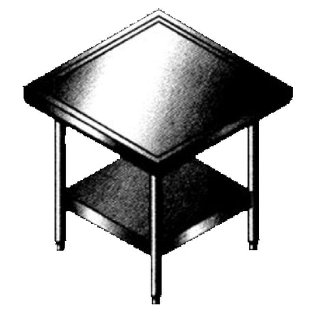 SPG MS-24-S - Universal Stainless Mixer Stand, Open Base With Bottom Shelf, 24" X 24"