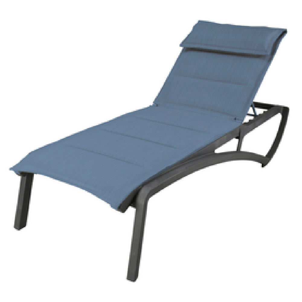 Grosfillex US022288 Sunset Comfort Chaise Lounge Stackable Without Arms