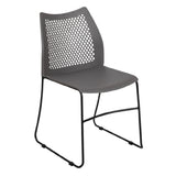 Flash Furniture RUT-498A-GY-GG Hercules Series Stacking Chair 661 Lb. Weight Capacity