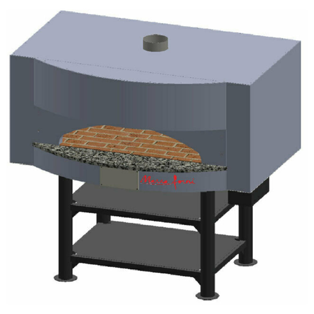 Marra Forni MS68-32W Square Wood Fired Oven 68" X 32" Brick Deck 48" X 9-1/2" Opening With 12" Landing