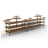 Steelite MGCMLB08BSXF - Multi-Height Display Station, 180.5" X 38.0" X 137.5", Modular