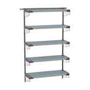 Metro SW-1848S4-85-5TIER - SmartWall Life Tall Wall Shelving Kit, Five-shelf, Type 304 Stainless Steel Components: Wall Tracks