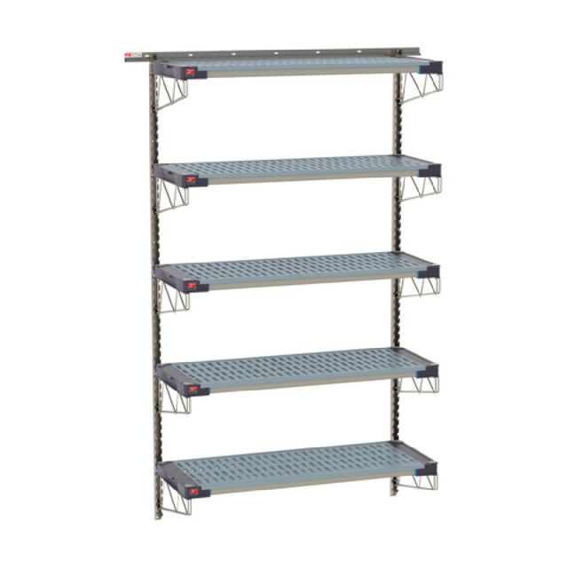 Metro SW-1848S4-85-5TIER - SmartWall Life Tall Wall Shelving Kit, Five-shelf, Type 304 Stainless Steel Components: Wall Tracks