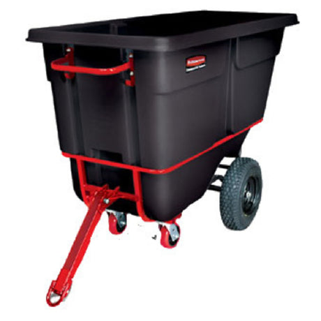 Rubbermaid FG131641BLA - Towable Trainable Tilt Truck, Rotational Molded, Heavy Duty
