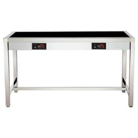 Bon Chef 50078 Freedom Tower Table 62"L X 26"W X 34"H With Two Inductions Stoves (12083)