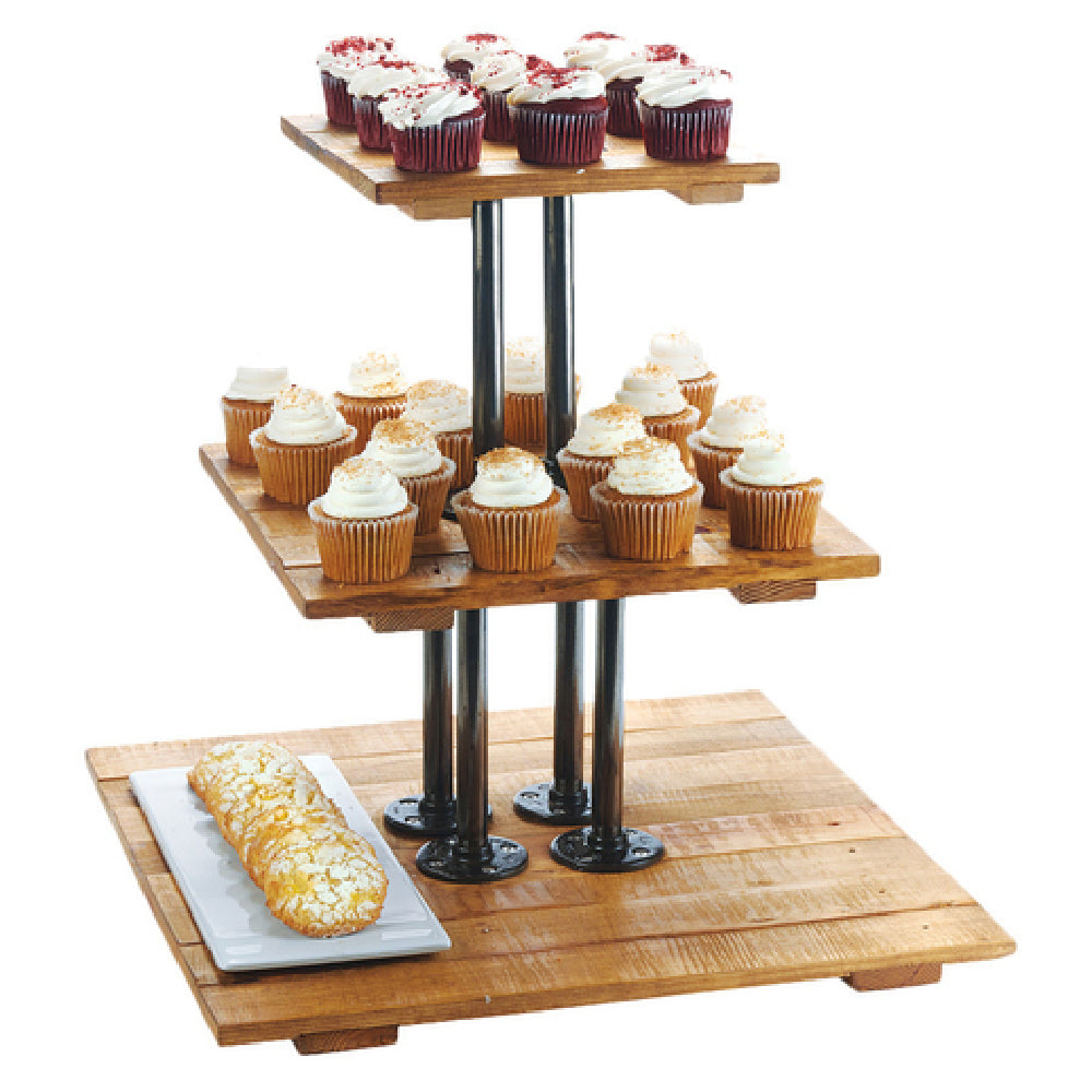 Cal Mil 3428-99 Madera Riser Display 20-3/4"W X 20-3/4"D X 20"H 3-tier