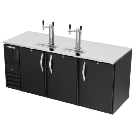 Beverage Air DD78HC-B - Draft Beer Cooler, 78"W X 30-3/8"D X 49-5/16"H, 26.131 Cu. Ft.