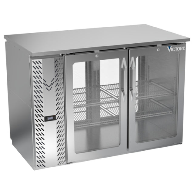 Victory VBBN48HC-FG-PT-S - Pass-Thru Back Bar Refrigerator, Food Rated, Two-section