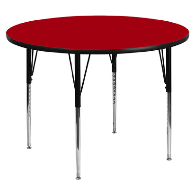 Flash Furniture XU-A42-RND-RED-T-A-GG Activity Table 42" Dia. X 21-1/8" To 30-1/8" Adjustable Height