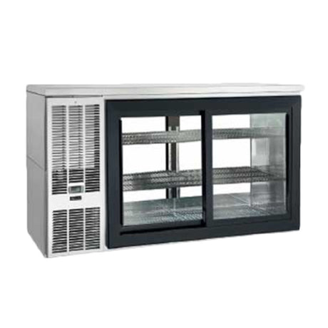 Perlick SDPS60 Pass-Thru Sliding Door Refrigerated Back Bar Cabinet Two-section