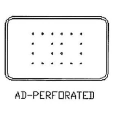 Atlas Metal AD-PERFORATED Adapter Plate Perforated Full Perimeter Beaded Edge