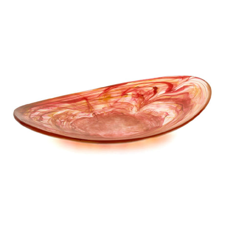 Bon Chef 59026-SCARLET Shallow Oval Resin Bowl 7.75" X 5" X 1" Lead Free