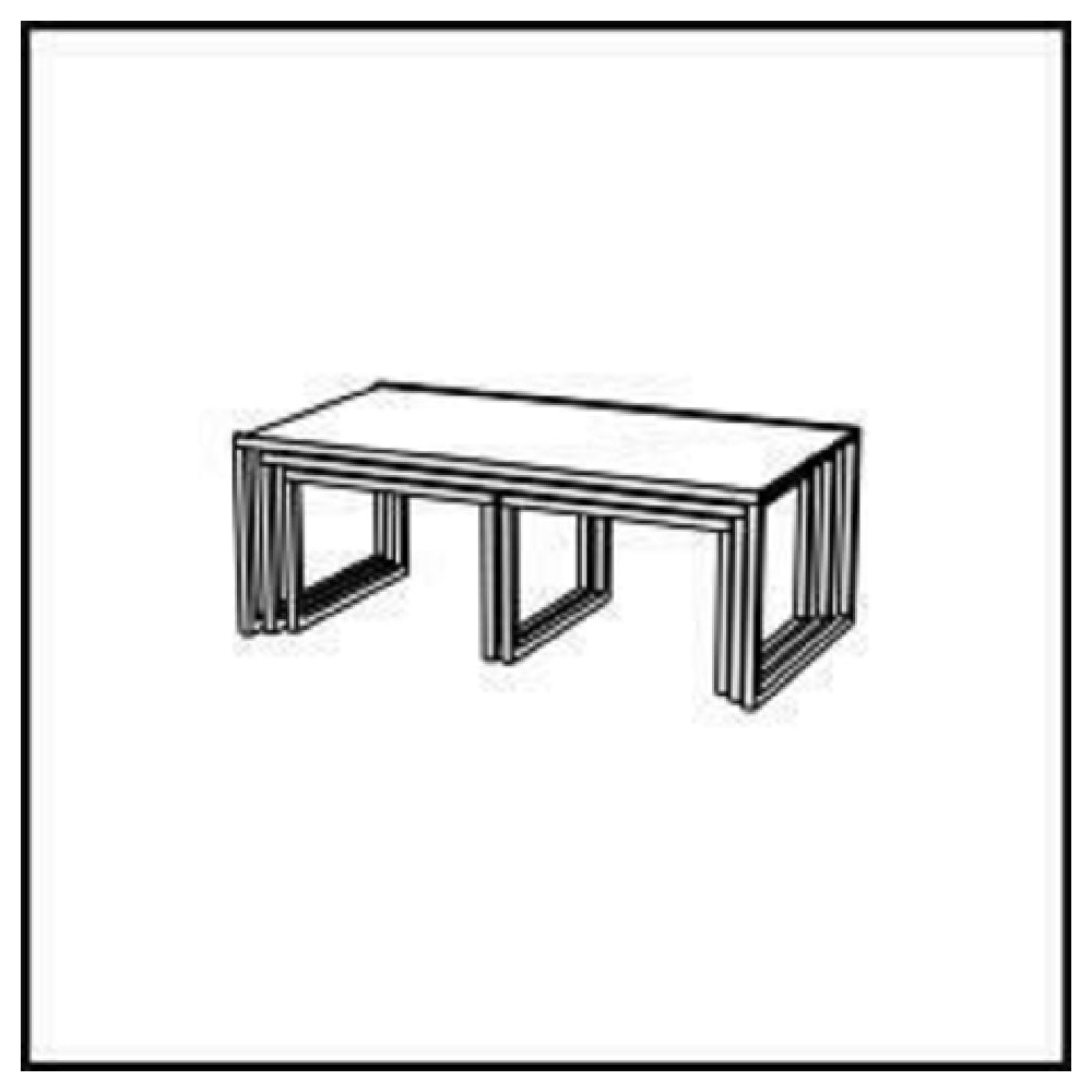 Bauscher Hepp VE-32001 - Venta® Table Riser, (set Of Four Risers), Base Made In Steel With Powder-coating
