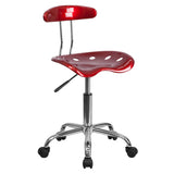 Flash Furniture LF-214-WINERED-GG Vibrant Swivel Task Chair 29-1/4" To 34-3/4" Adjustable Height