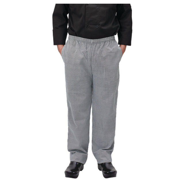 Winco UNF-4KXL Newbury Chef Pants Relaxed Fit Elastic Waistband With Drawstring