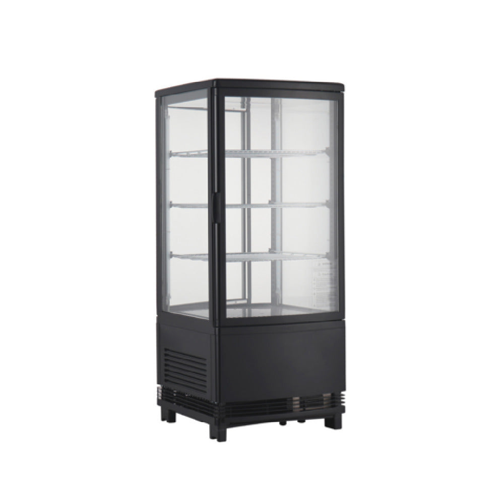 CAC China RFCS-39BK Refrigerated Display Case 3.04 Cu. Ft. Capacity 17" X 17" X 39"H