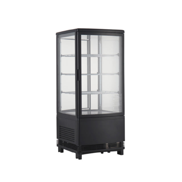 CAC China RFCS-39BK Refrigerated Display Case 3.04 Cu. Ft. Capacity 17" X 17" X 39"H