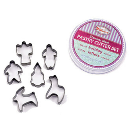 Winco CST-33 Cookie Cutter Set 6-piece 1"-2" Dia.