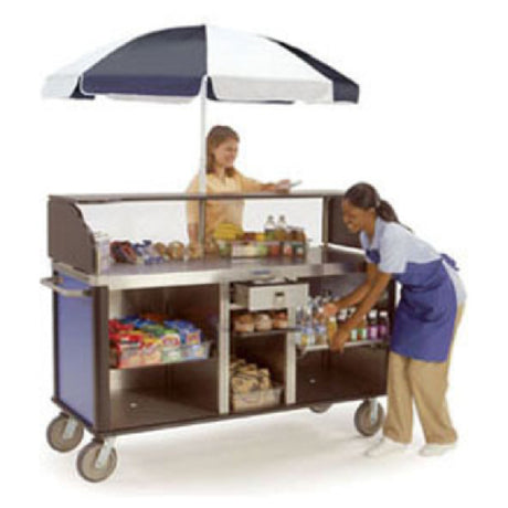 Lakeside 682-10 Serv'n Express™ Kiosk Mobile 77-1/4"W X 28-1/4"D X 52-1/2"H