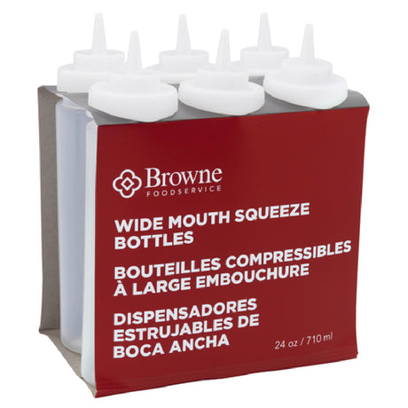 Browne Foodservice 57802500 Squeeze Bottle 24 Oz. Wide Mouth