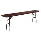 Flash Furniture YT-1896-HIGH-WAL-GG Folding Table 96"W X 18"D X 30"H Seats Up To 4 Adults