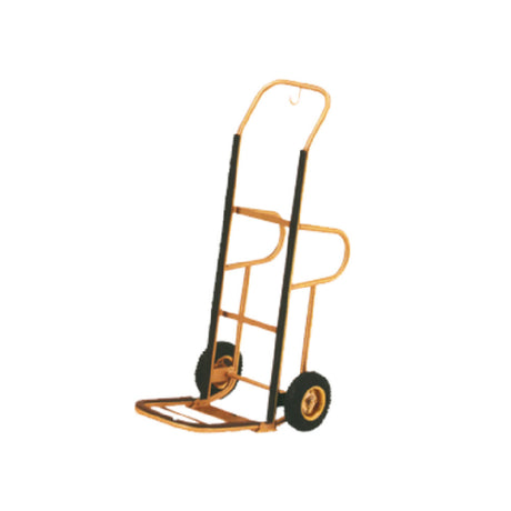 Aarco HT-1B Hand Truck 15"W X 15"L X 48"H 1" Brass Tubular Frame