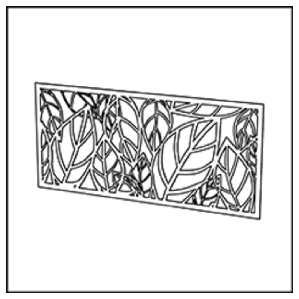 Bauscher Hepp VE-38023 - Venta® Metal Panel, With Cut-out Decor "LEAF" To Cover The Front Of The Buffet Table