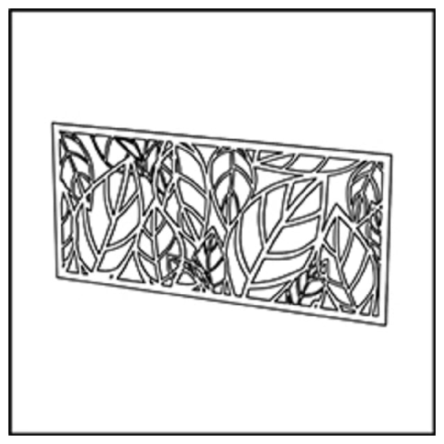 Bauscher Hepp VE-38023 - Venta® Metal Panel, With Cut-out Decor "LEAF" To Cover The Front Of The Buffet Table