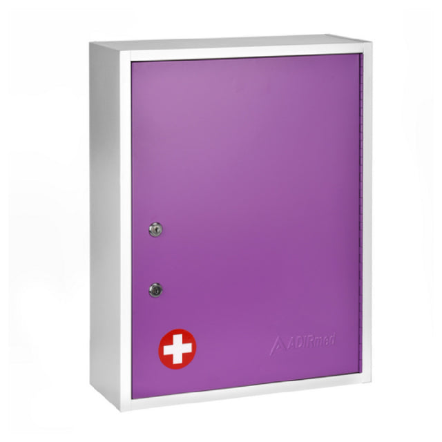 Alpine Industries ADI999-04-RED Medical Security Cabinet 16"W X 6"D X 21"H Large Dual Lock