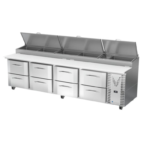 Victory VPPD119HC-8 - Pizza Prep Table, Powered By V-Core™, Four-section