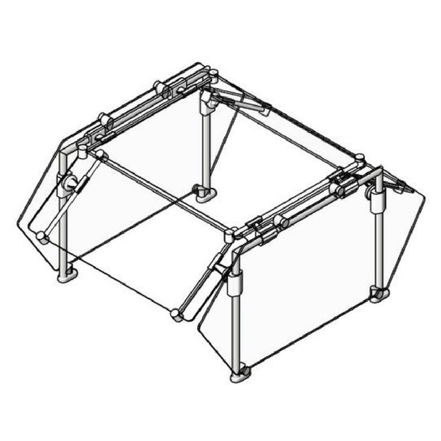 Eagle DCS2-SS-ST2 Spec-SHIELD™ Sneeze Guard Single Tier Dual-sided