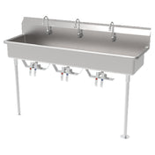 GSW USA ACE-MWS-1872L Hands Free Multi Station Sink Wall/floor Mount 72"W X 14" Front-to-back X 8" Deep Bowl