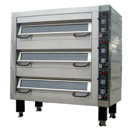 BakeMax BMFD003 The BakeMax® Triple Deck Oven Electric Accommodates (12) 18" X 26" Pans