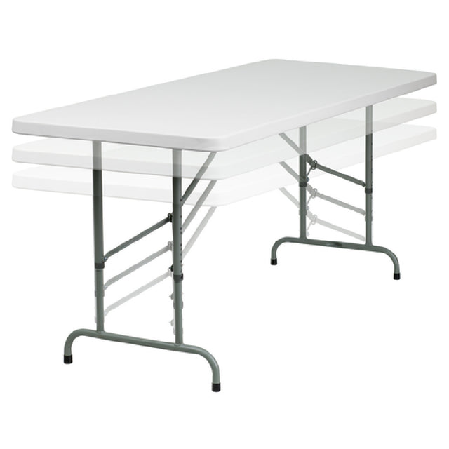 Flash Furniture RB-3072ADJ-GG Folding Table 72"W X 30"D X 24-1/8" To 32" Adjustable Height