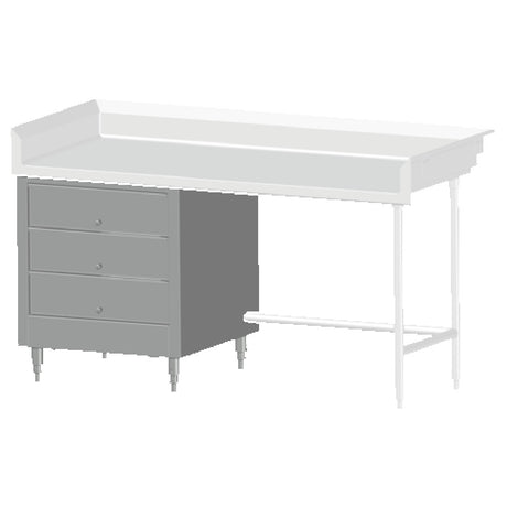 SPG TAC-3T-15-S - Universal Stainless Enclosed 3-tier Roller Bearing Drawer, 15" X 20"