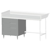 SPG TAC-3T-20-S - Universal Stainless Enclosed 3-tier Roller Bearing Drawer, 20" X 20"