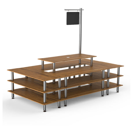 Steelite MGCMLB07BSXF Mogogo Buffet Solutions Modular Market Square 4-tier 130" X 71" X 107"H