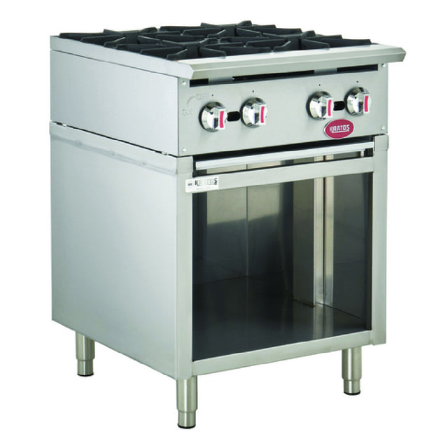 Hubert 186294 - Kratos 29Y-309 24" Gas Range, 24"W X 26-2/5"D X 34"H, (4) Burners