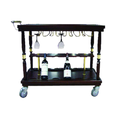 Bon Chef 50071 Wine Serving Cart 20" W X 39" L X 33-1/2" H Holds 12 Bottles