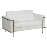 Flash Furniture ZB-LESLEY-8090-LS-WH-GG Hercules Lesley Series Loveseat 59"W X 33"D X 32-1/4"H