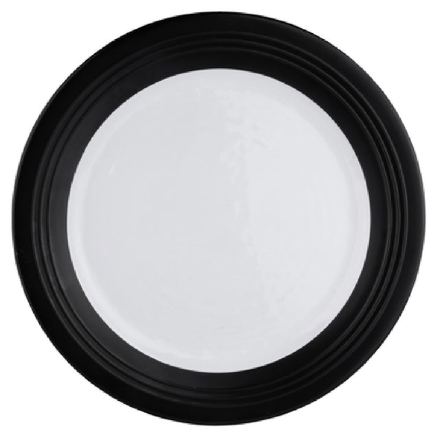 Elite Global Solutions D1098GM-BW Plate 11" Dia. X 1"H Round