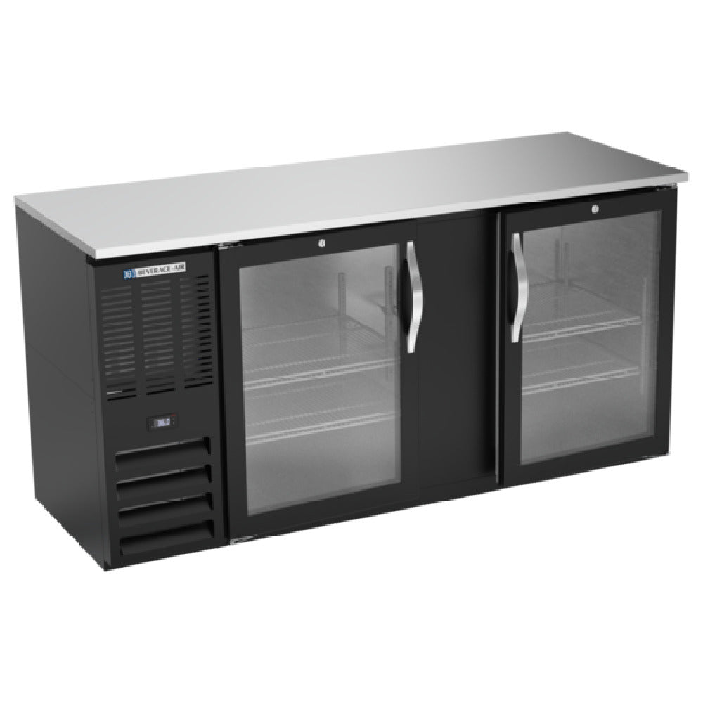 Beverage Air BBN68HC-FG-B - Refrigerated Food Rated Back Bar Storage Cabinet, Two-section