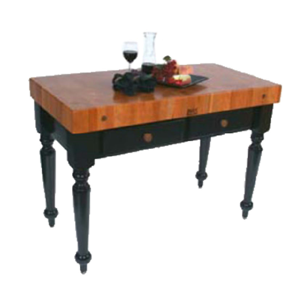 John Boos RN-LR05 Rouge Et Noir Le Rustica Table 48"W X 24"D X 34-1/2"H Overall Size