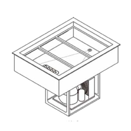 Wells HRCP-7543 Hot/Cold Drop In Unit 5-pan Size (4/3) Single Tank With Switch For Hot Or Cold Operation